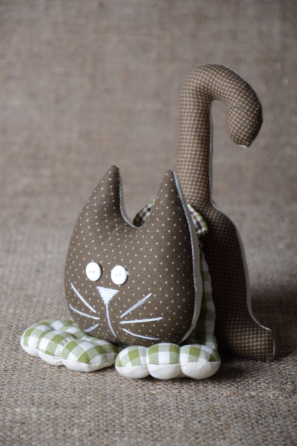 Декор для дома ручной работы мягкая игрушка в виде кота мягкая подвеска фото 1