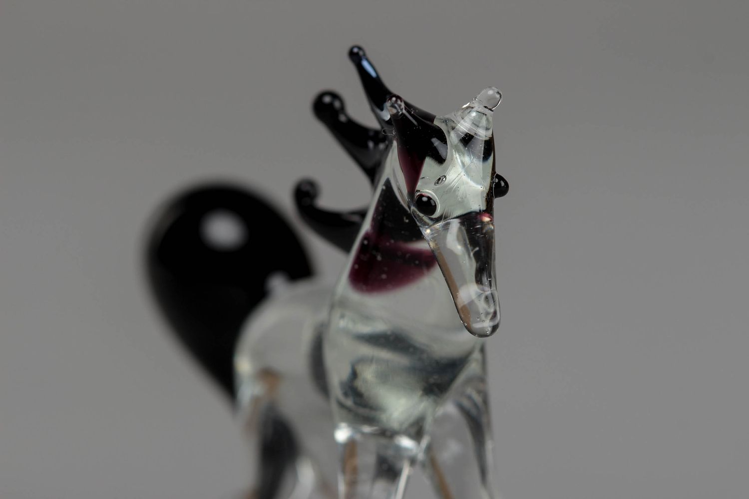 Lampwork Figur aus Glas Pferd klein und ungewöhnlich foto 3