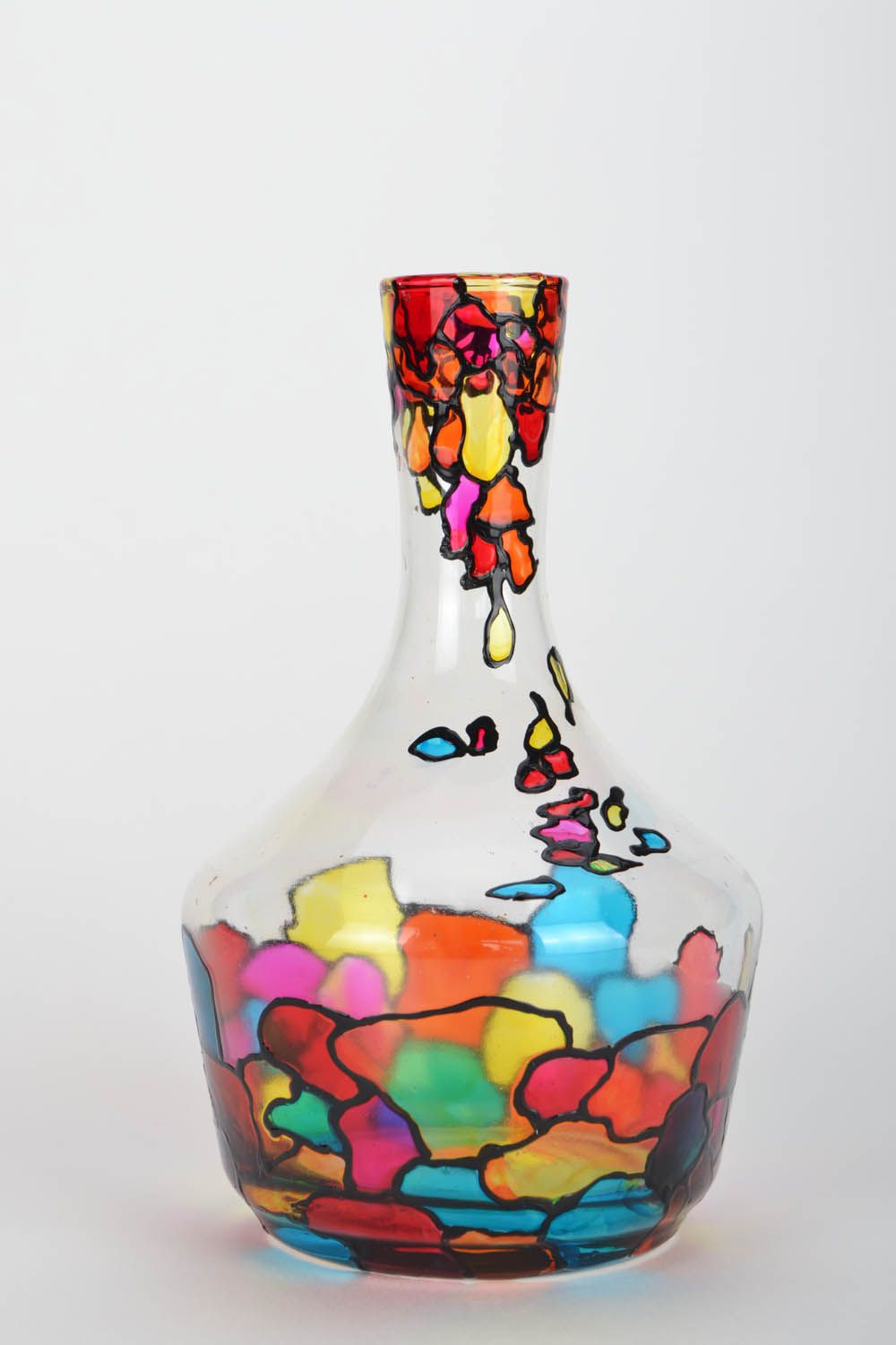 Стеклянная ваза для цветов Калейдоскоп фото 3