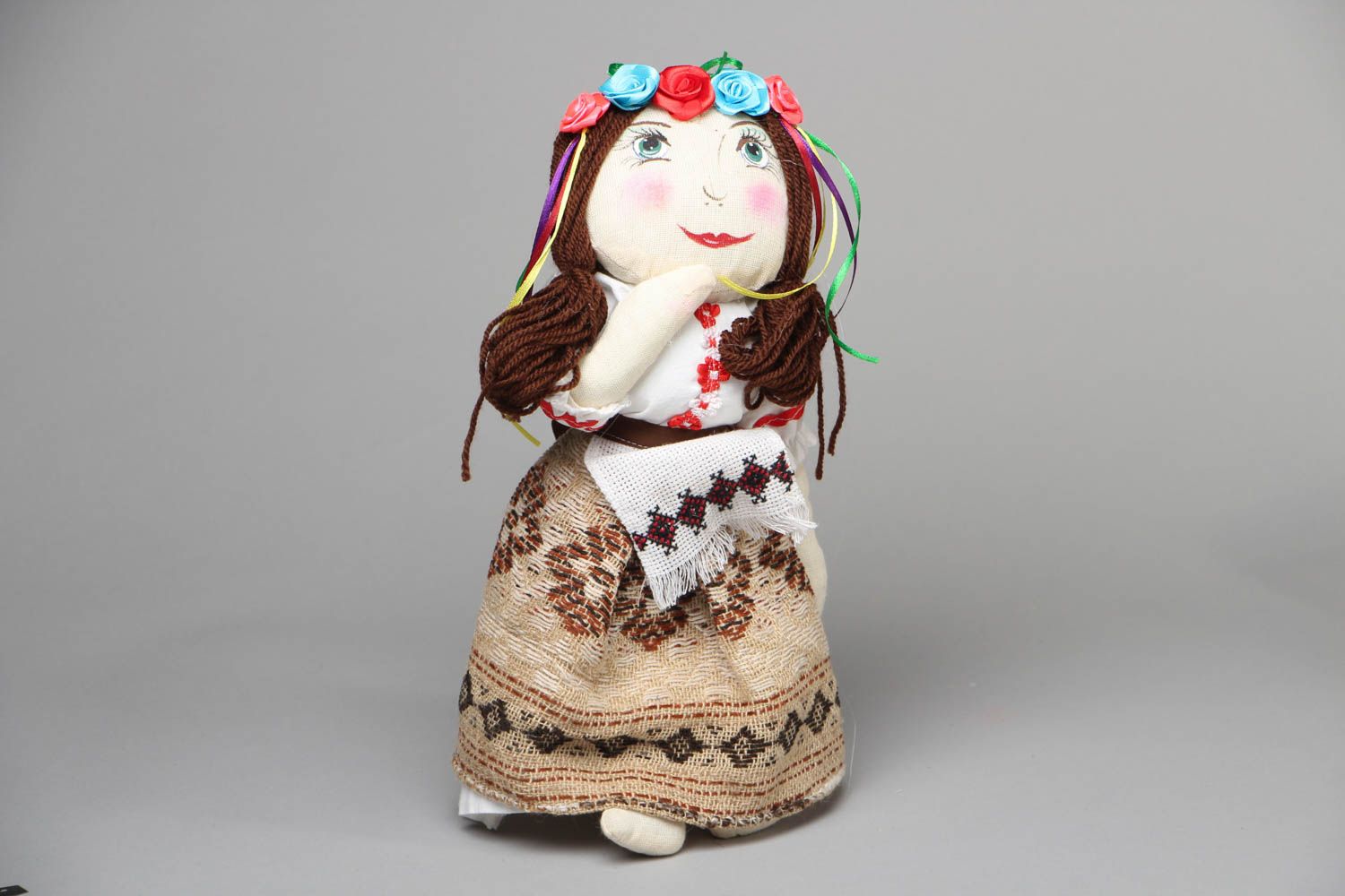 Handmade soft doll Ukrainian Girl photo 1