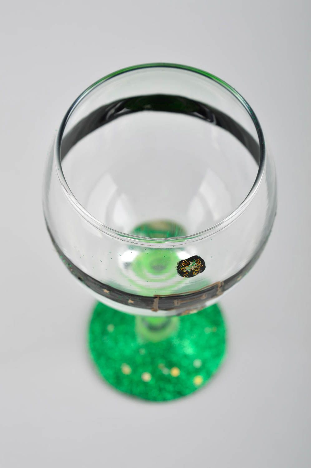 Handmade wine glass 200 ml unusual glass ware table setting stemware ideas photo 5