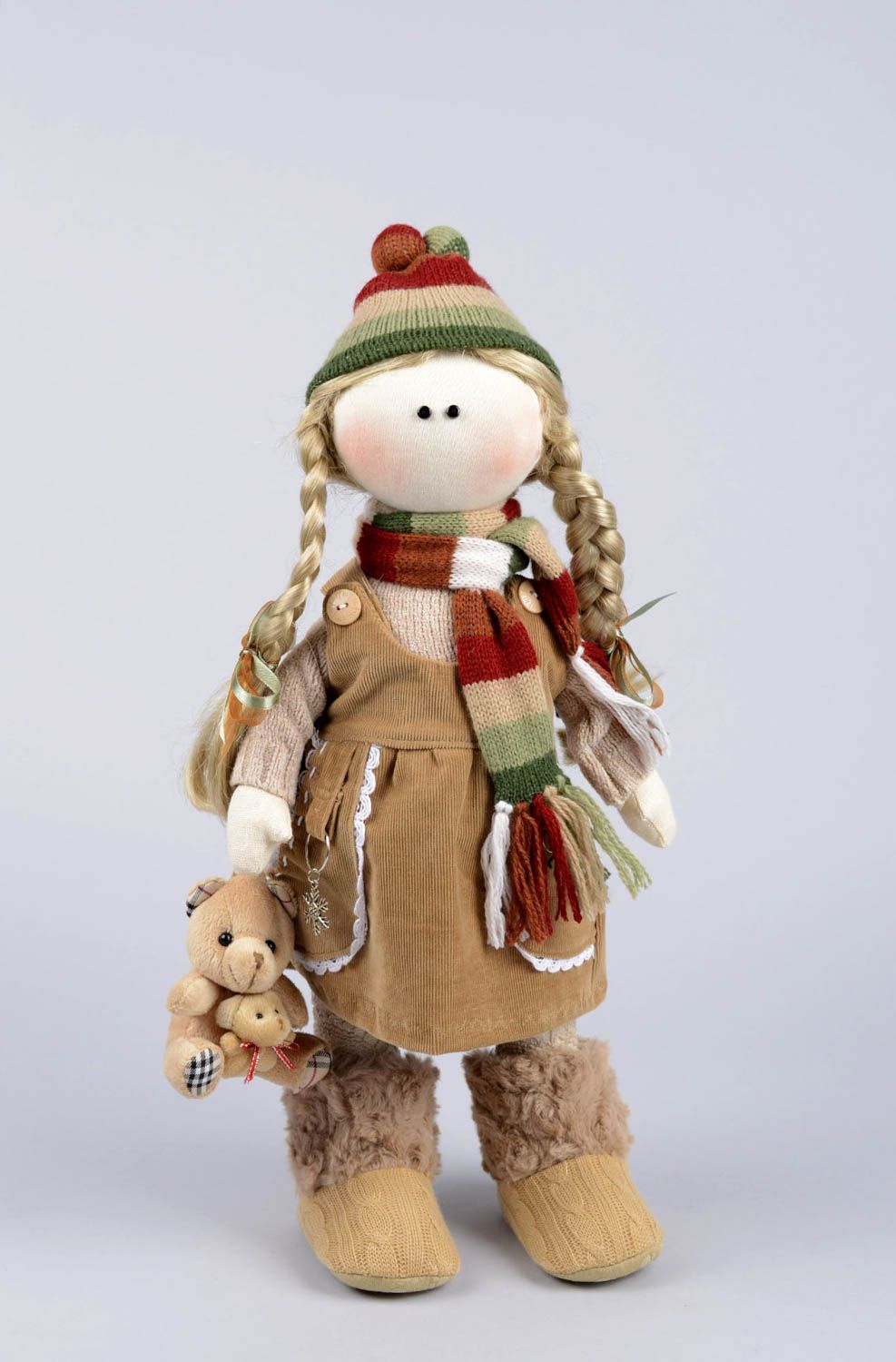 Тряпичная кукла ручной работы красивая дизайнерская кукла игрушка для девочек фото 1