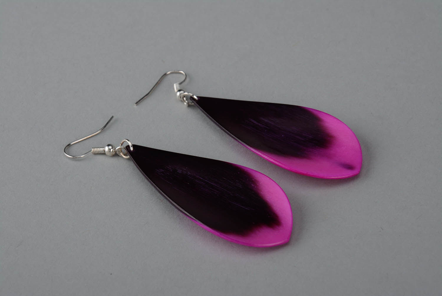 Petals earrings made of horn photo 2