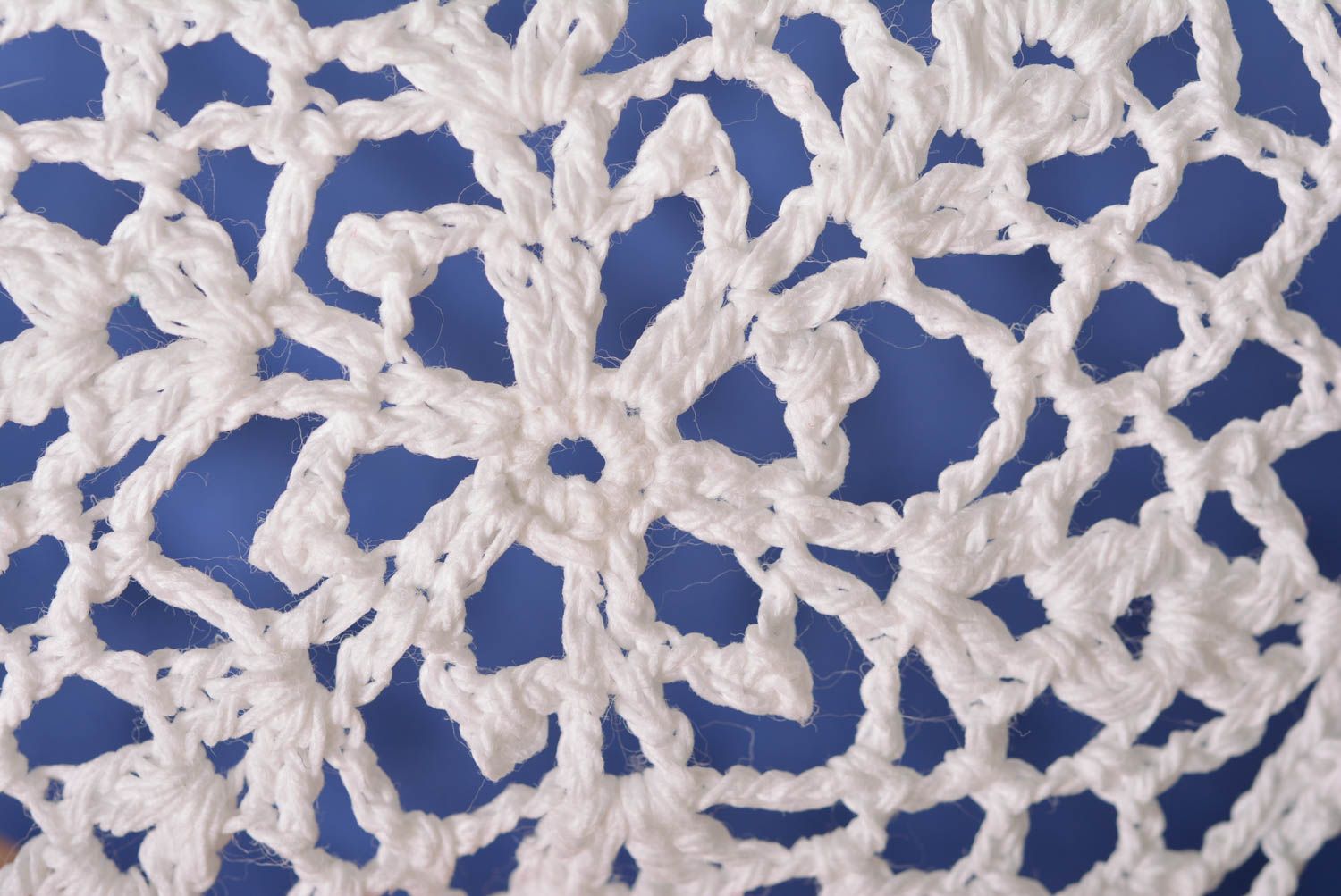 Décoration flocon Déco fait main tricot crochet Idée déco Noël blanche design photo 5