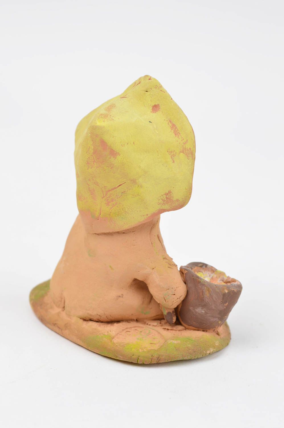 Miniatur Figur handmade Keramik Deko Figur aus Ton lustig Tier Statue originell foto 4