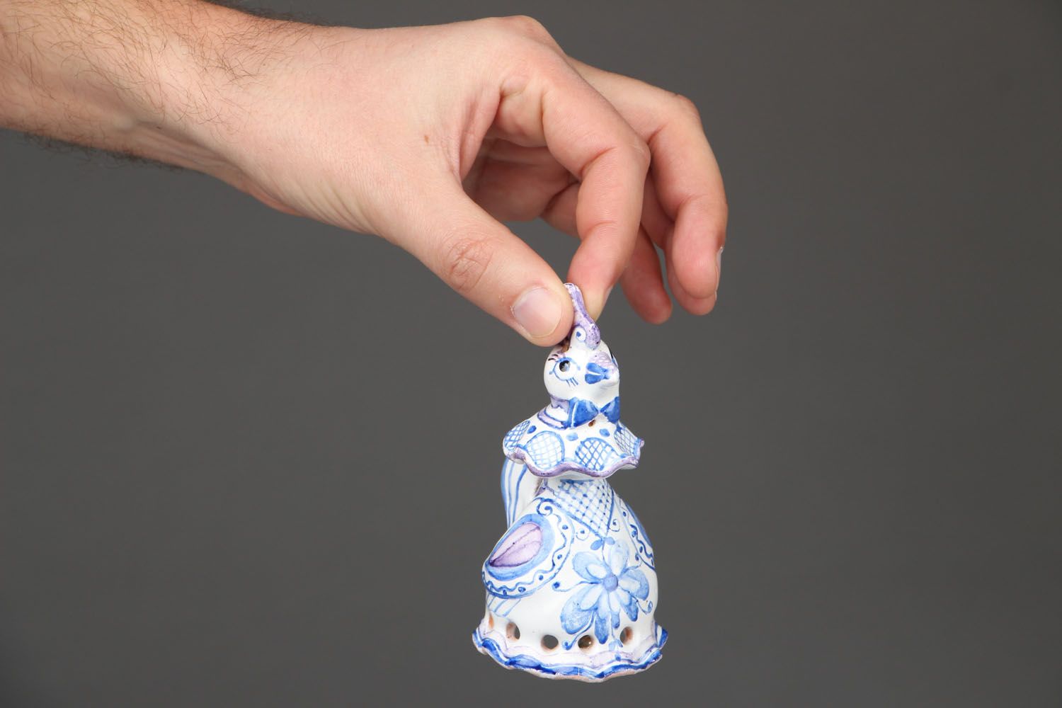 Painted ceramic bell photo 4