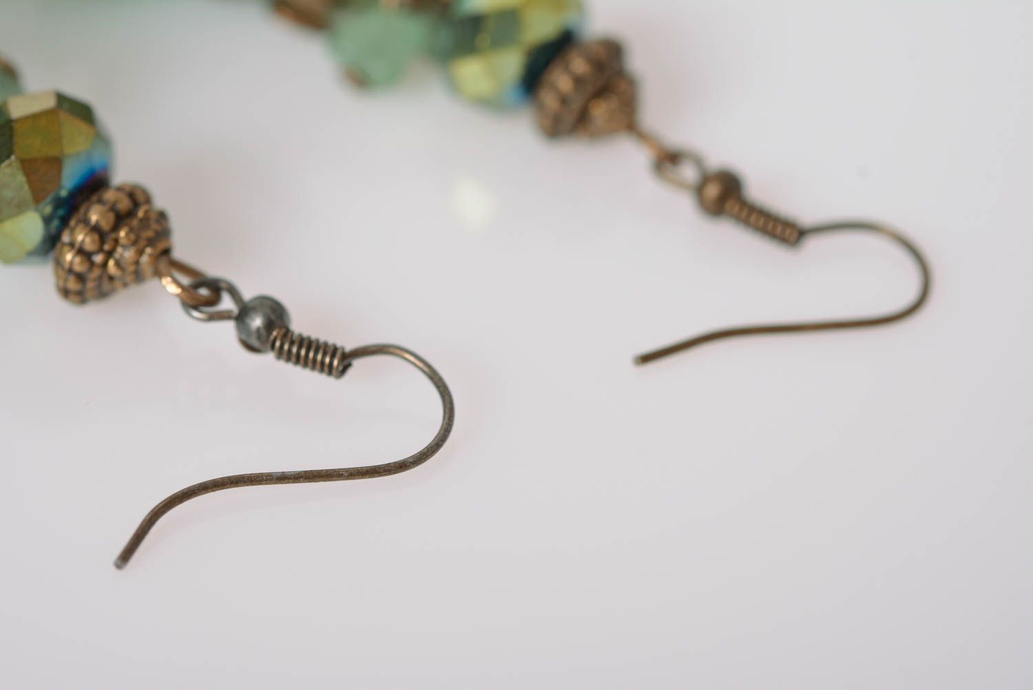 Long handmade jade earrings elegant beautiful handmade summer accessory  photo 5