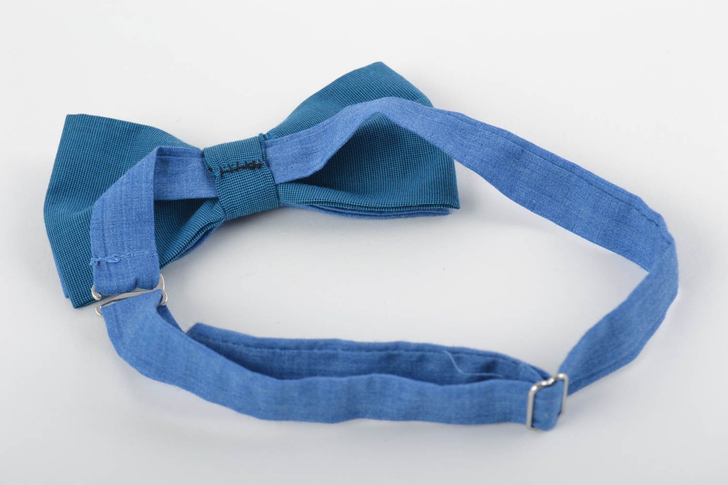 Unusual beautiful handmade designer textile bow tie  photo 3