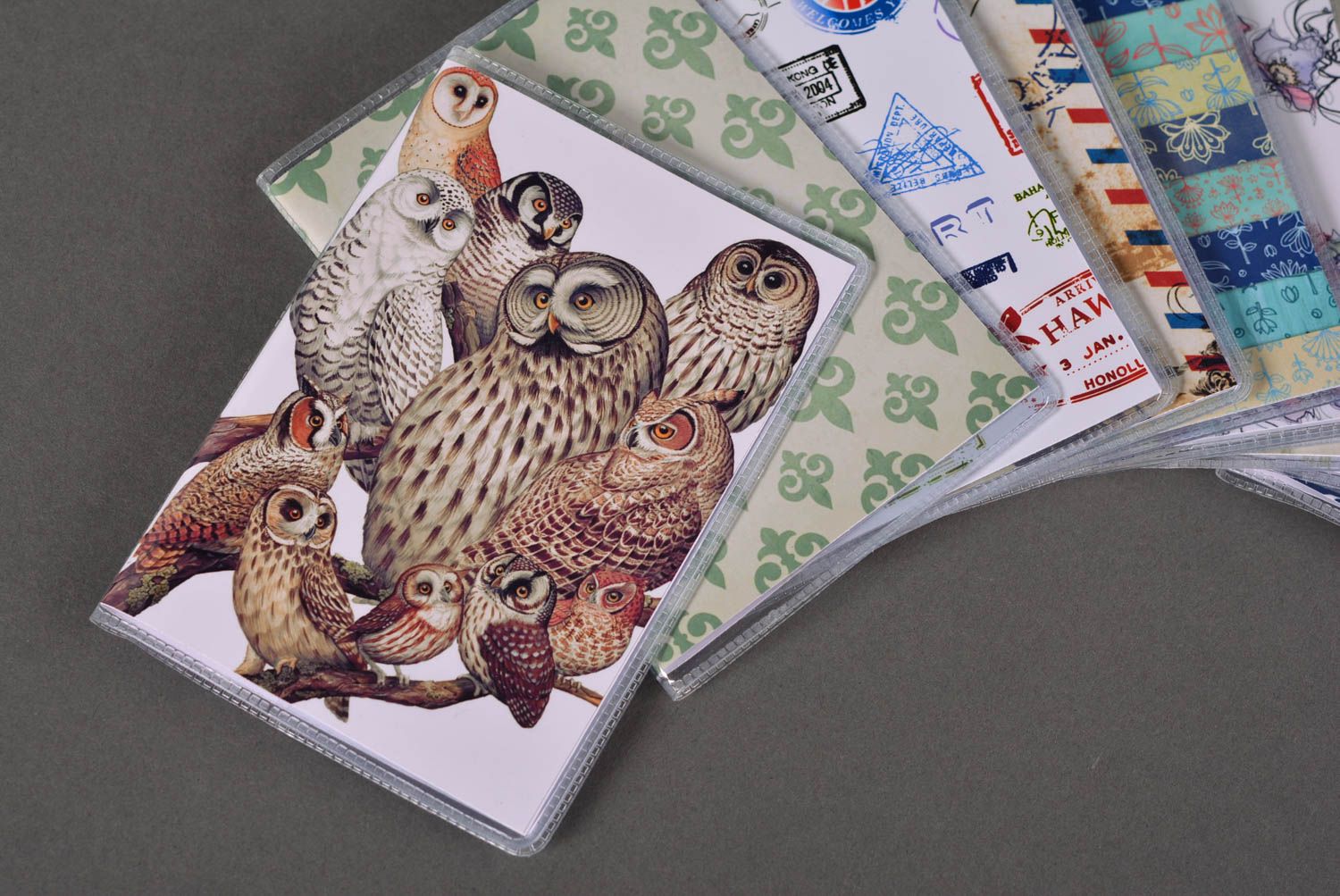 Unusual handmade passport cover stylish cover for documents fashion accessories photo 1