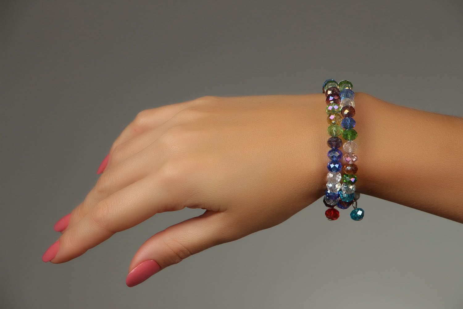 Bracelet de perles en verre fait main photo 6