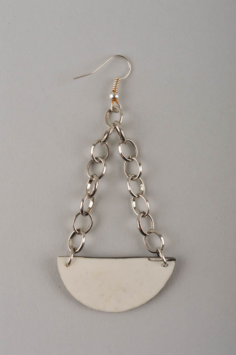 Elegant ceramic earrings handmade earrings jewelry in Oriental style photo 5