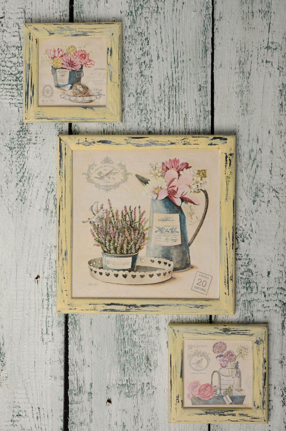 Decoupage wooden frame Spring photo 1