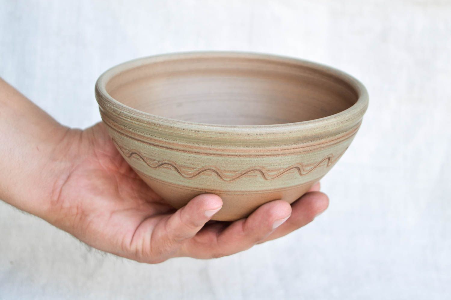 Tazón de cerámica hecho a mano vajilla de barro utensilio de cocina para mujer foto 2