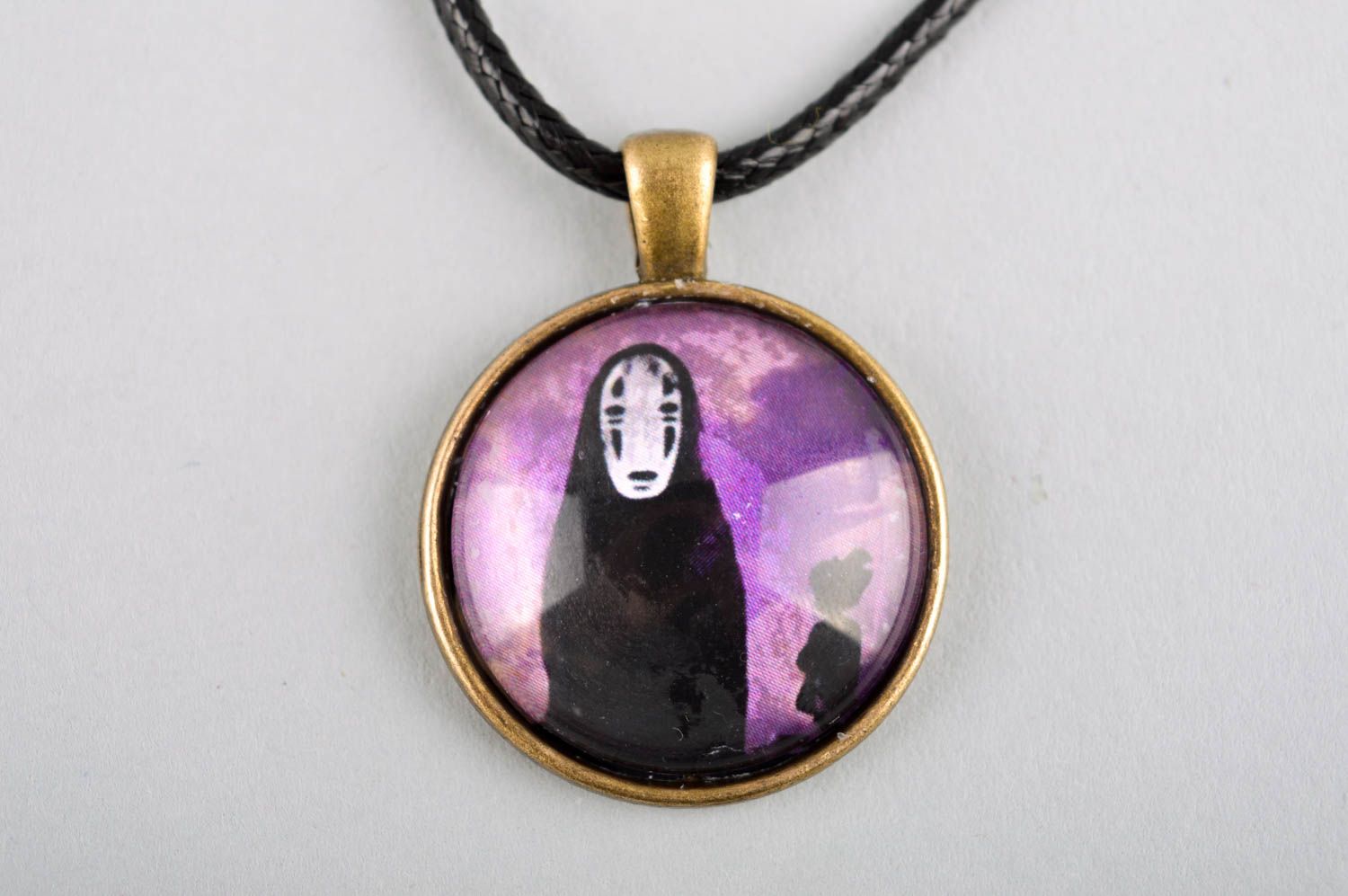 Handmade pendant on cord designer accessories for women glass pendant for girls photo 3