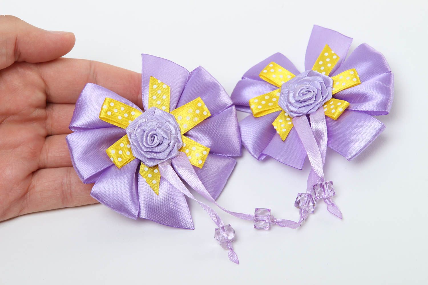 Handmade flower hair clip designer hair clip gift for girls unusual gift 2 items photo 5