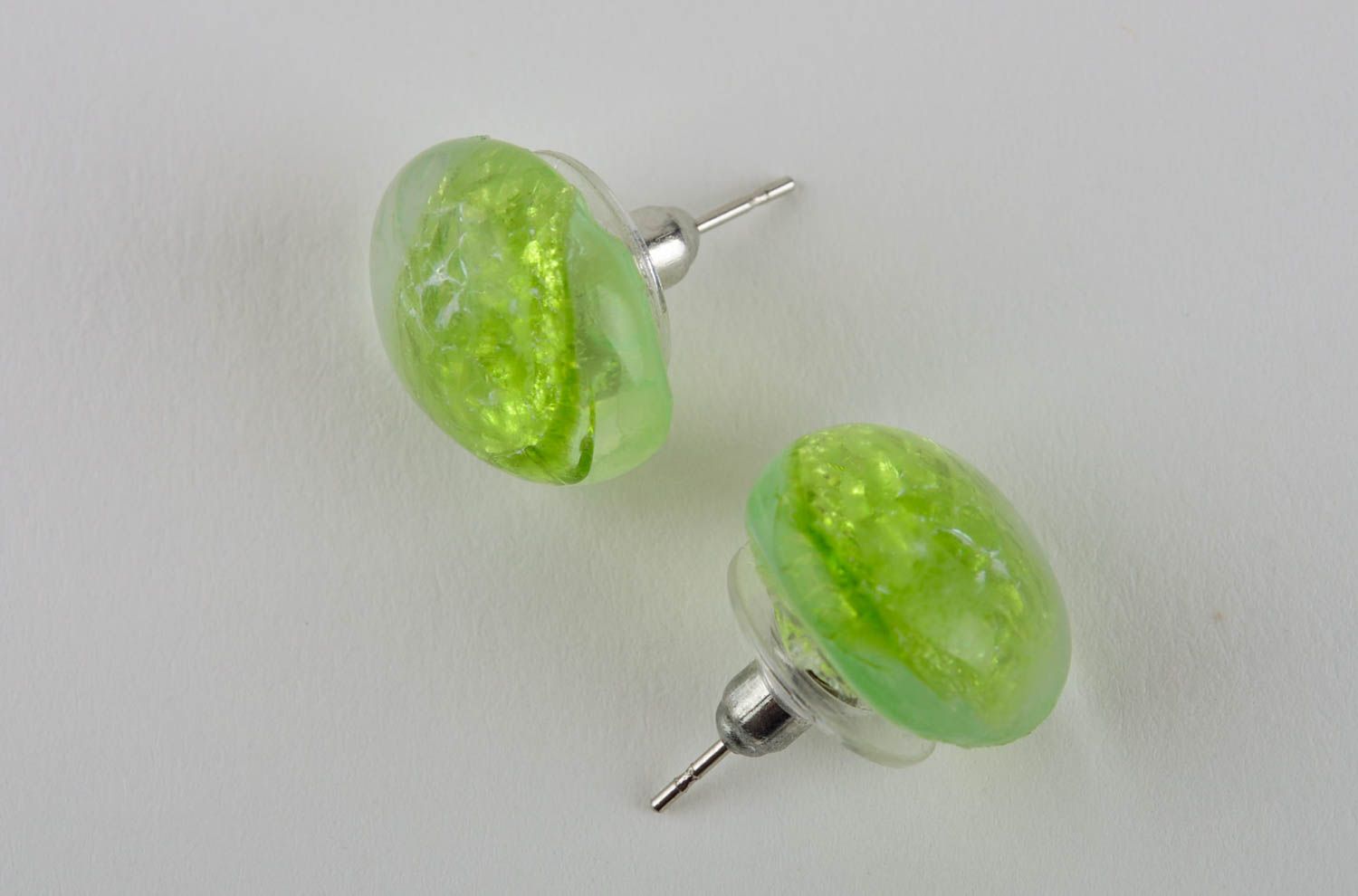 Ohrringe aus Glas handmade Ohrringe Ohrringe für Damen Juwelier Modeschmuck grün foto 4