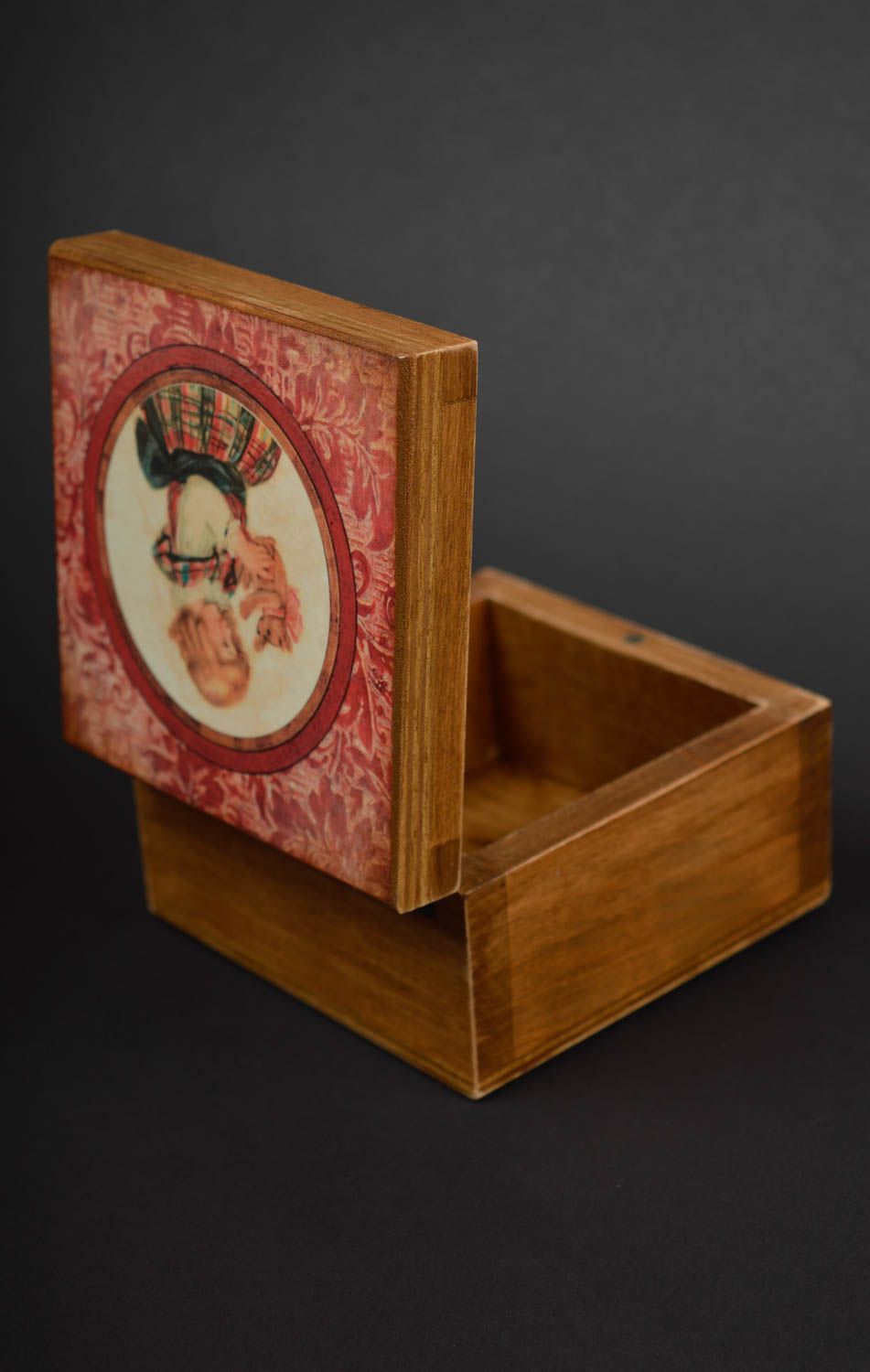 Joyero de madera artesanal elemento decorativo original accesorio para mujer foto 3