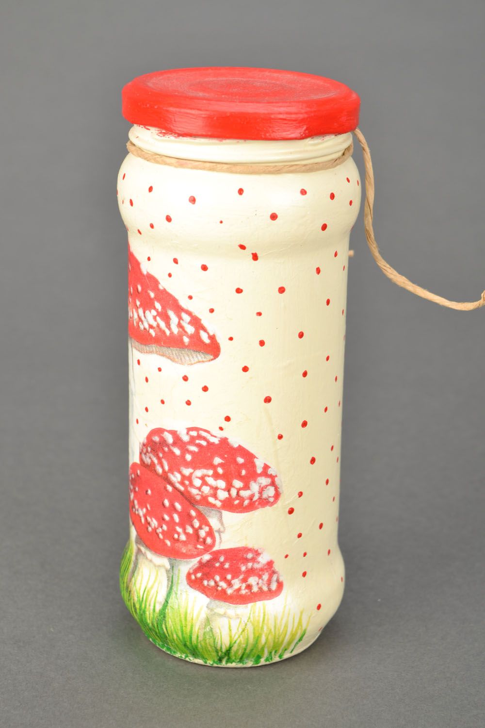 15 oz decorative jar with amanita pattern 0,8 lb photo 4
