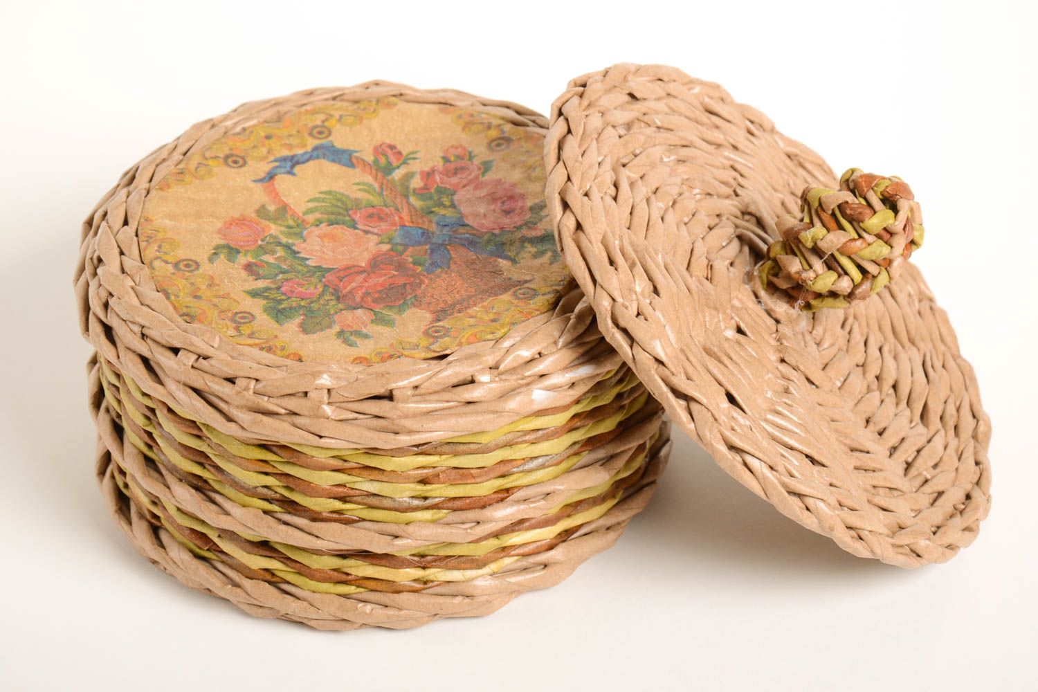 Handmade woven bread basket designer beautiful accessories stylish kitchen decor photo 5