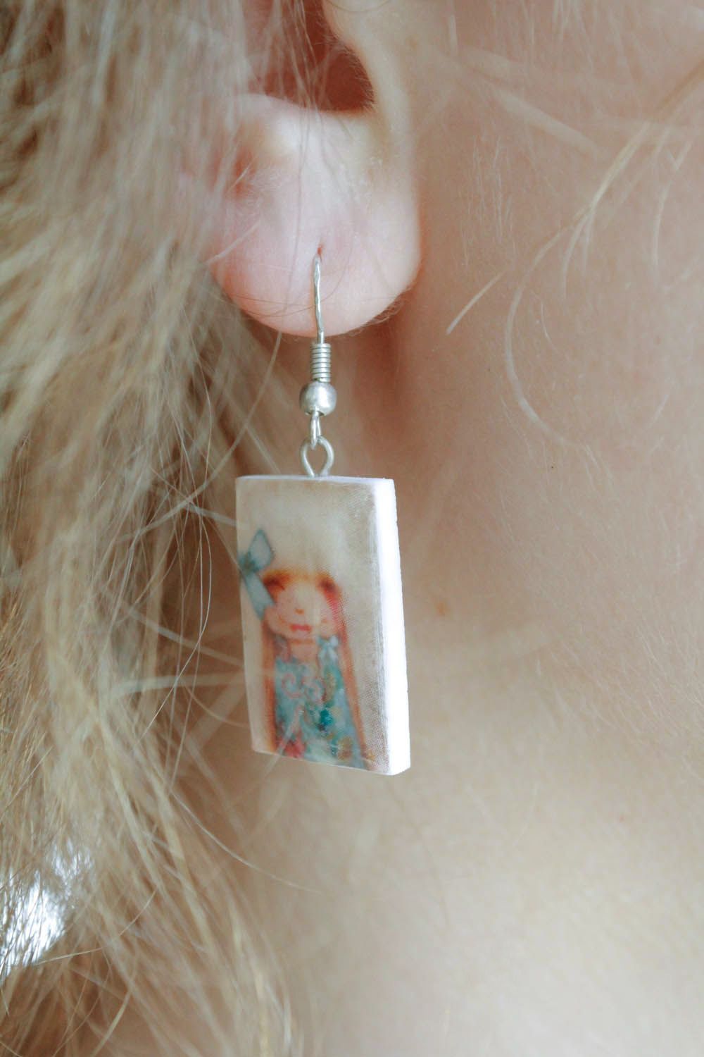 Printed earrings photo 1