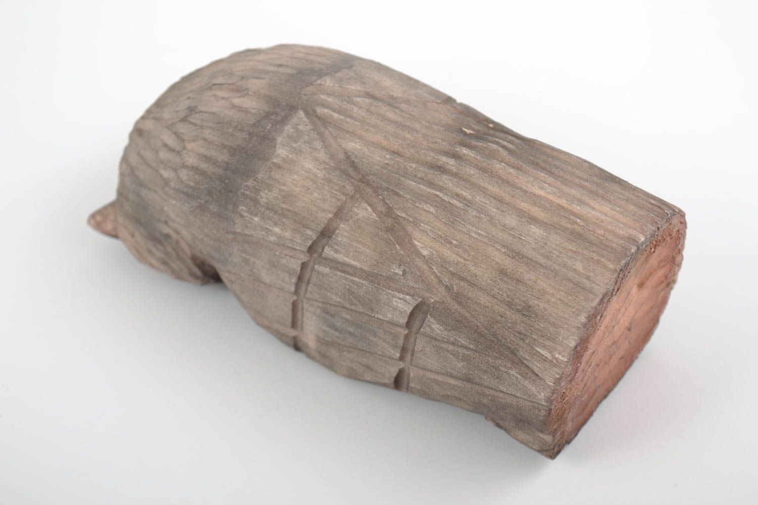 Figurine en bois faite main hibou pratique et originale déco de la maison photo 4