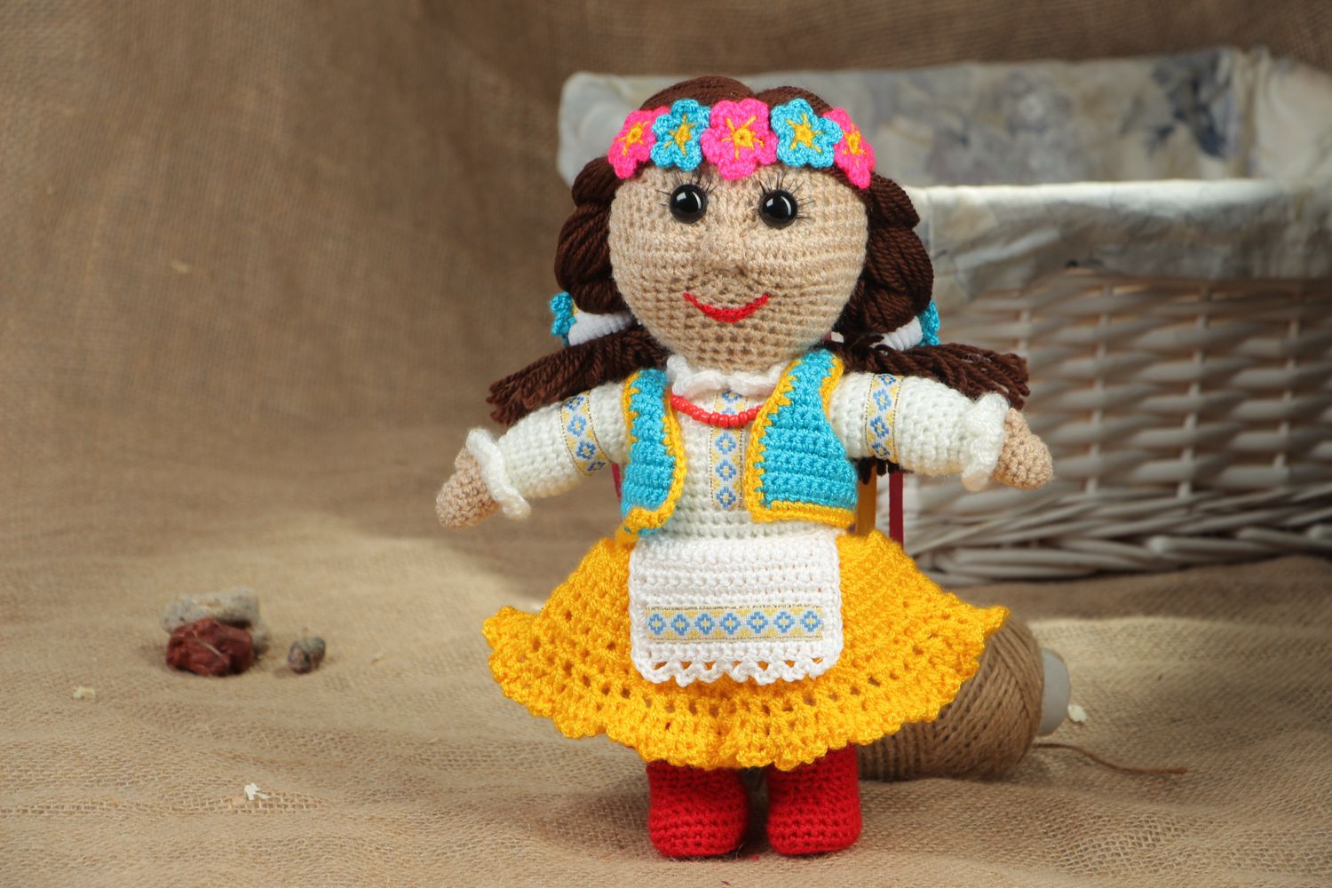 Игрушка кукла вязаная ручной работы  фото 5