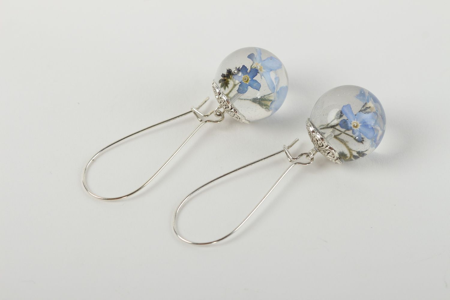 Botanic earrings handmade stylish earrings with charms earrings with flowers photo 4