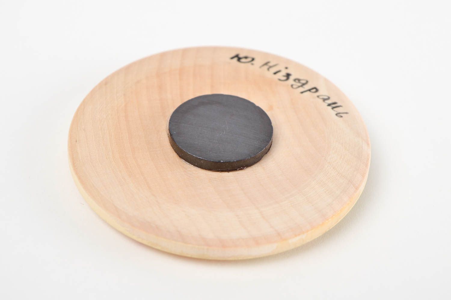 Holz Magnet handmade Deko Designer Geschenk Magnet für Kühlschrank rund foto 5