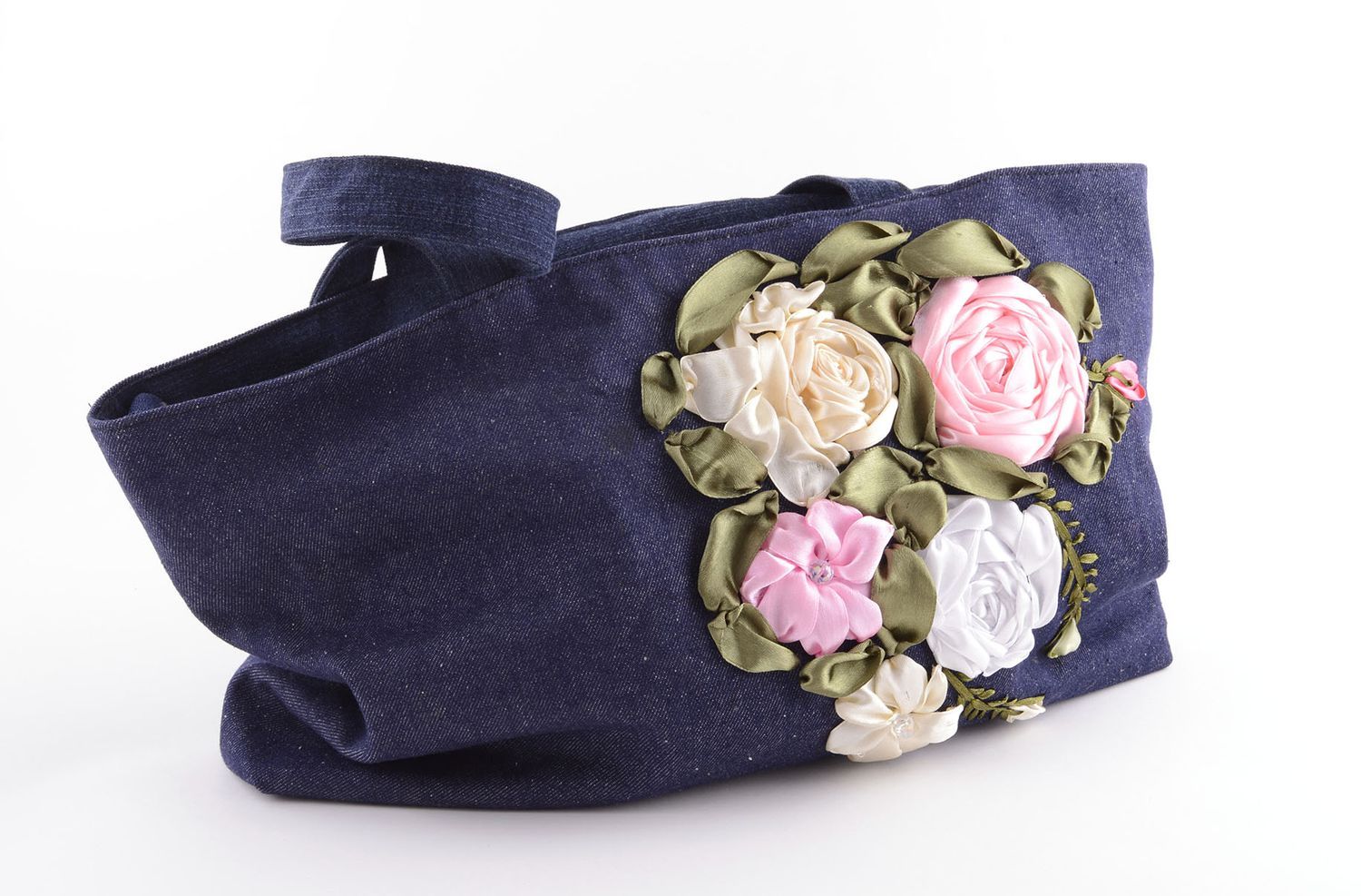 Handmade designer shoulder bag unusual textile bag stylish womens accessory photo 1