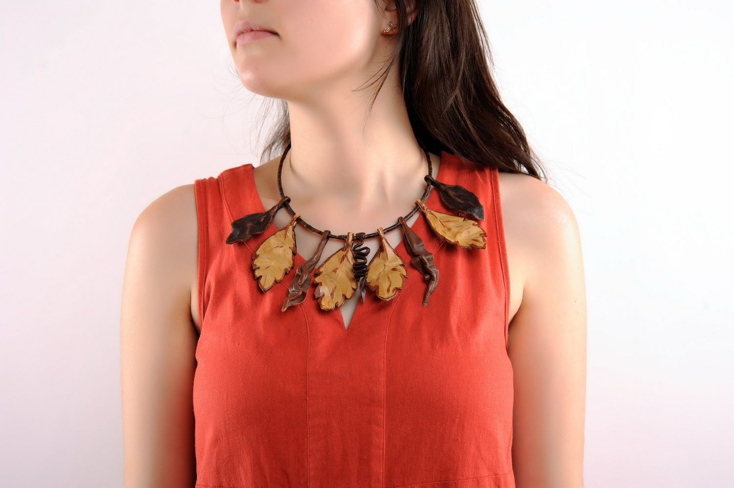 Necklace made of leather Fall photo 4