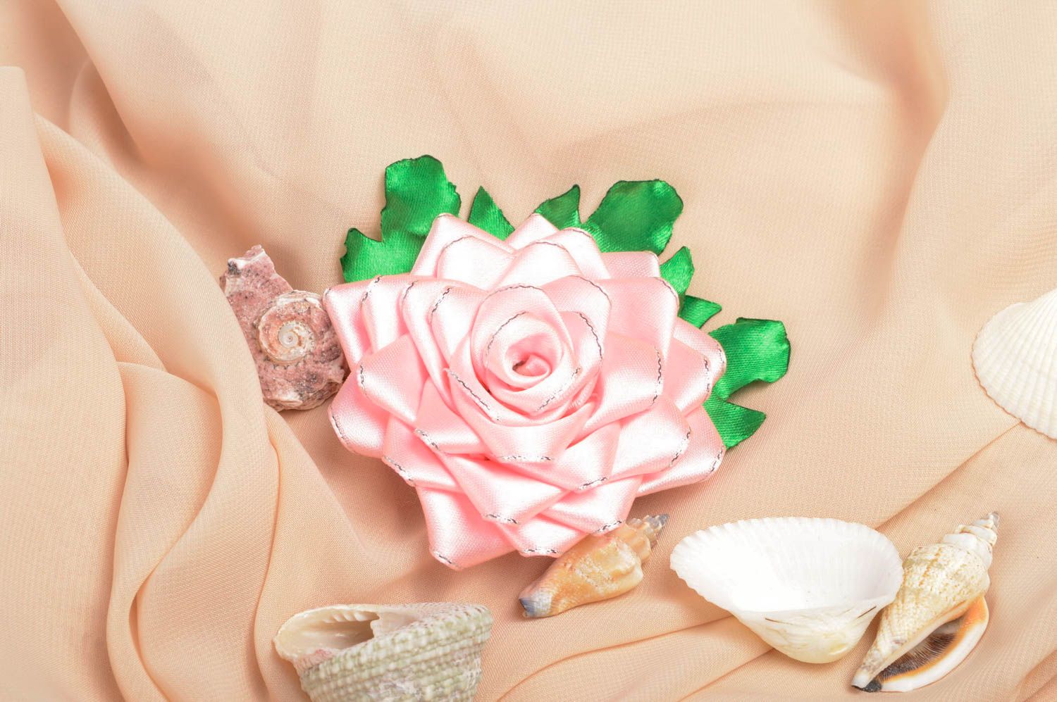 Handmade hair clip gift for girls unusual hair accessory flower hair clip photo 1