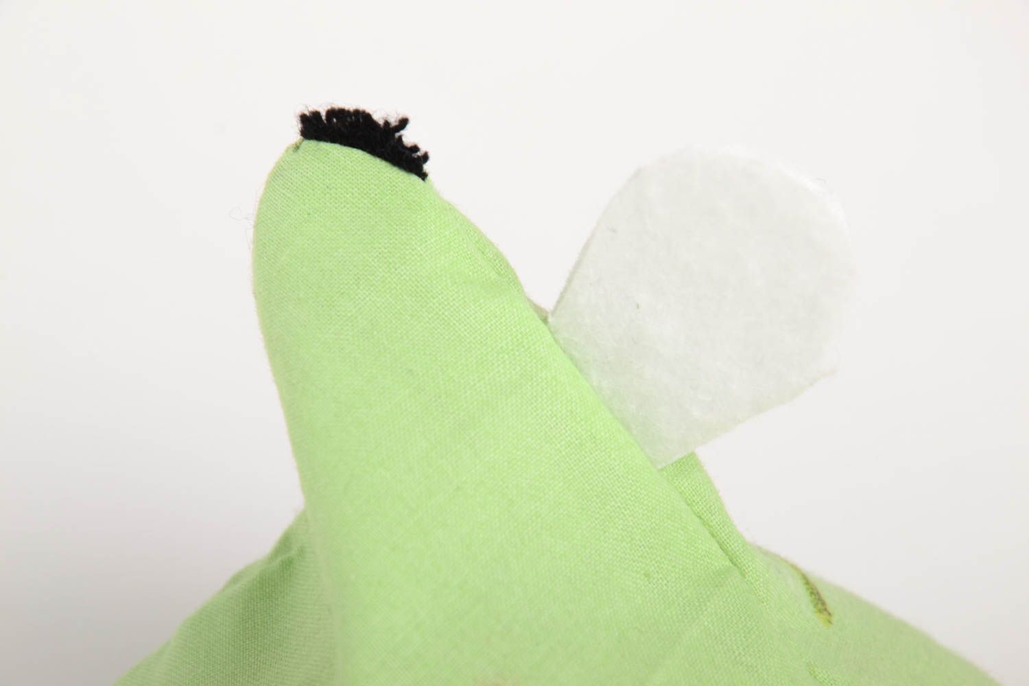 Handmade grünes Kuscheltier Maus Stoff Spielzeug Geschenk für Kinder foto 5