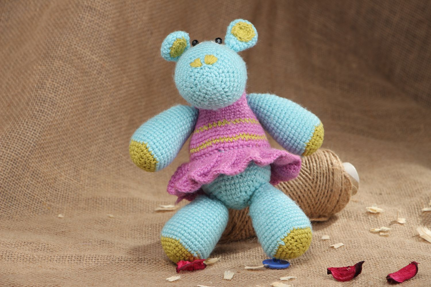 Small crochet toy Hippo photo 5