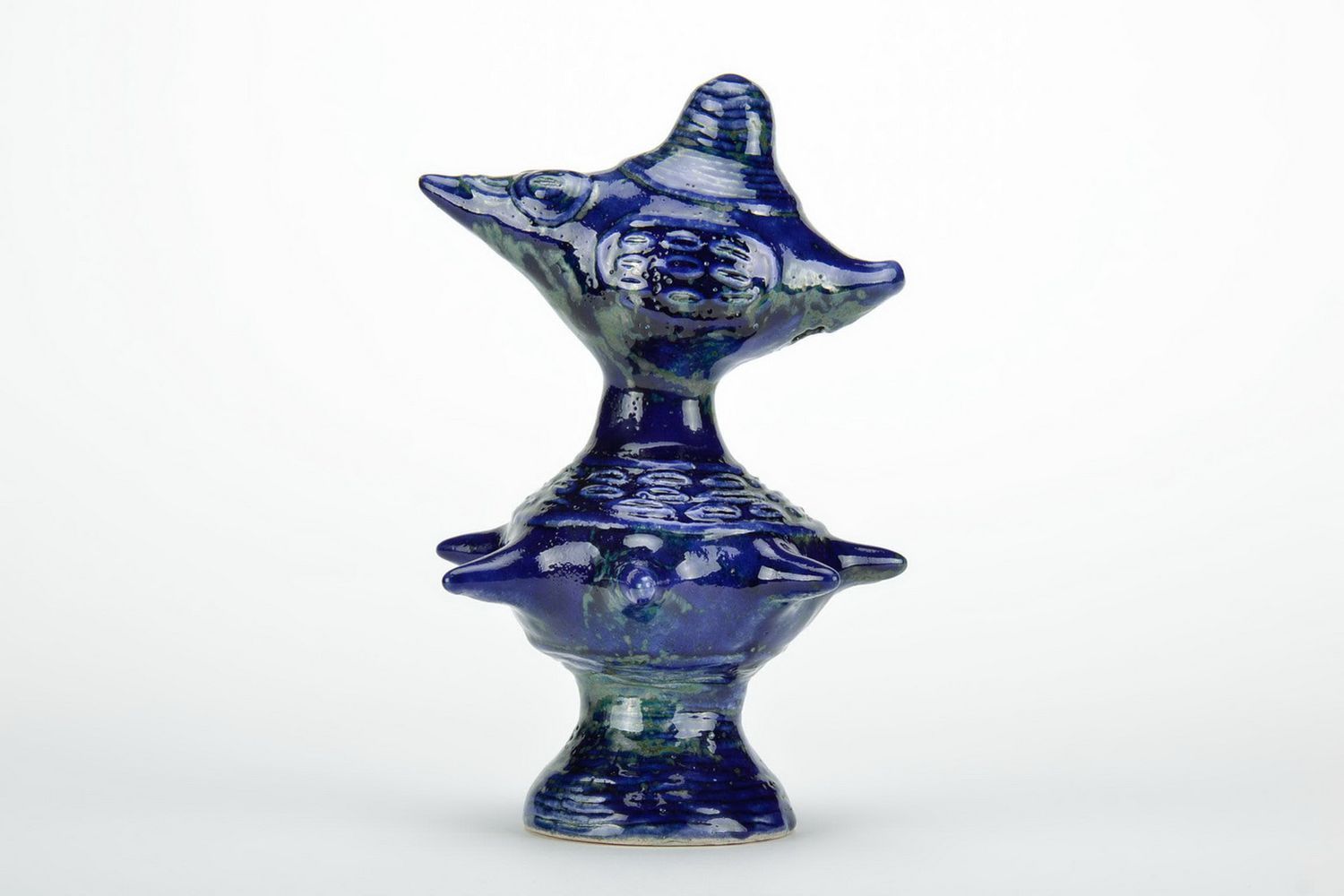Silbato azul de cerámica foto 2