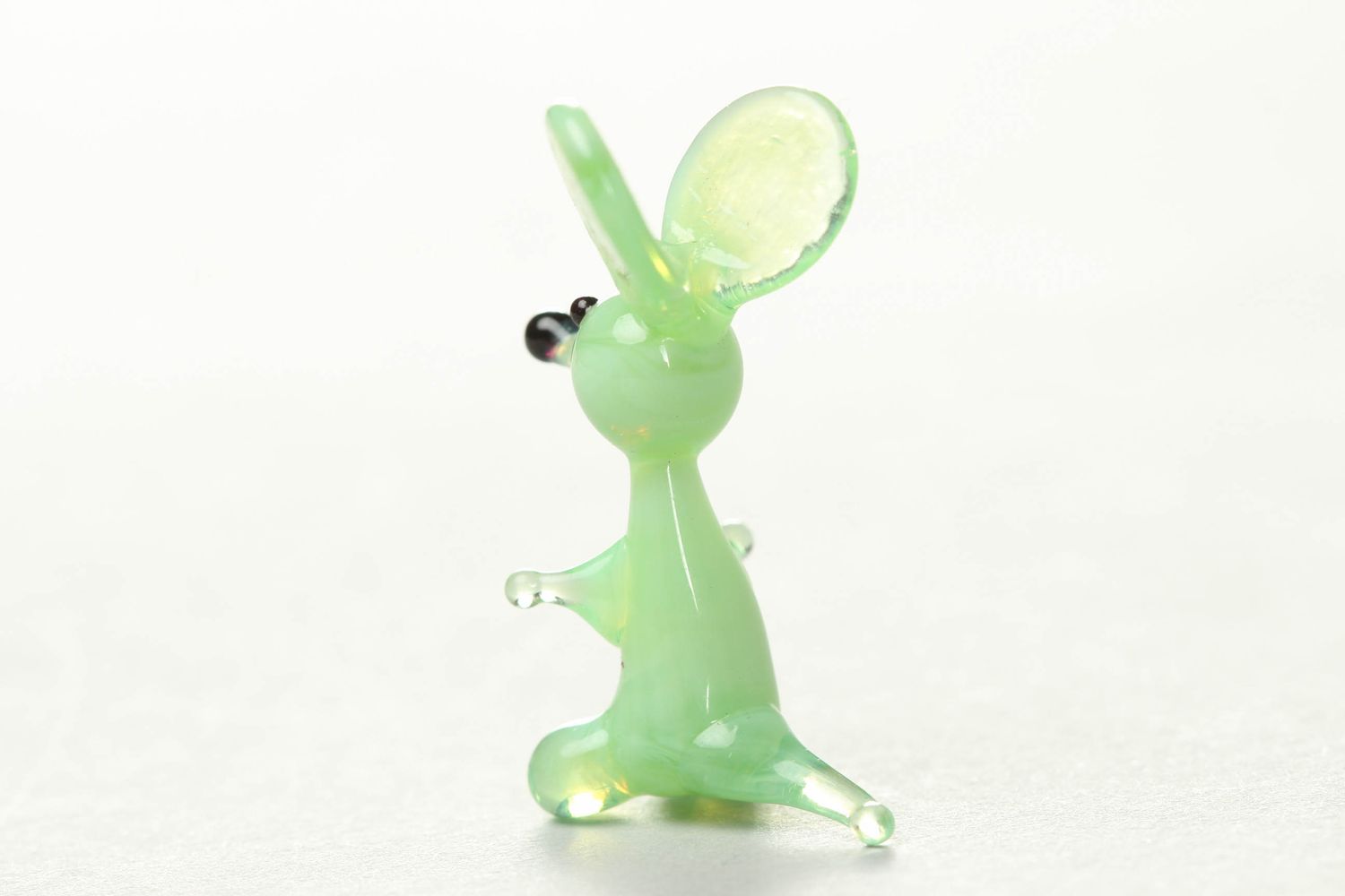 Figurine miniature en verre lampwork souris photo 3