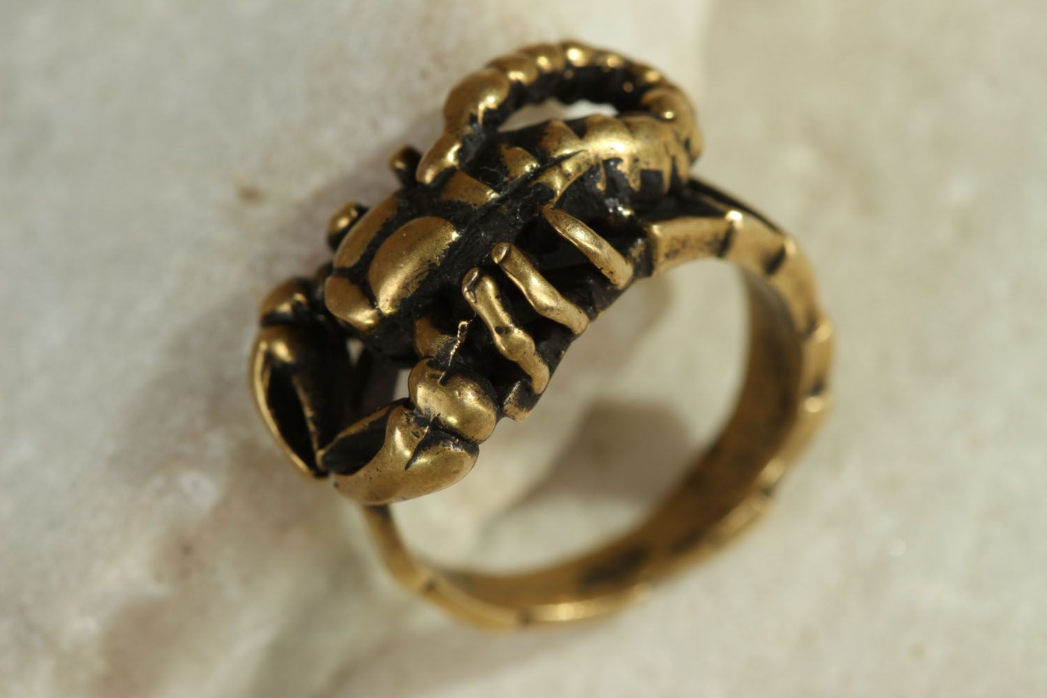 Bronze ring Scorpion photo 2