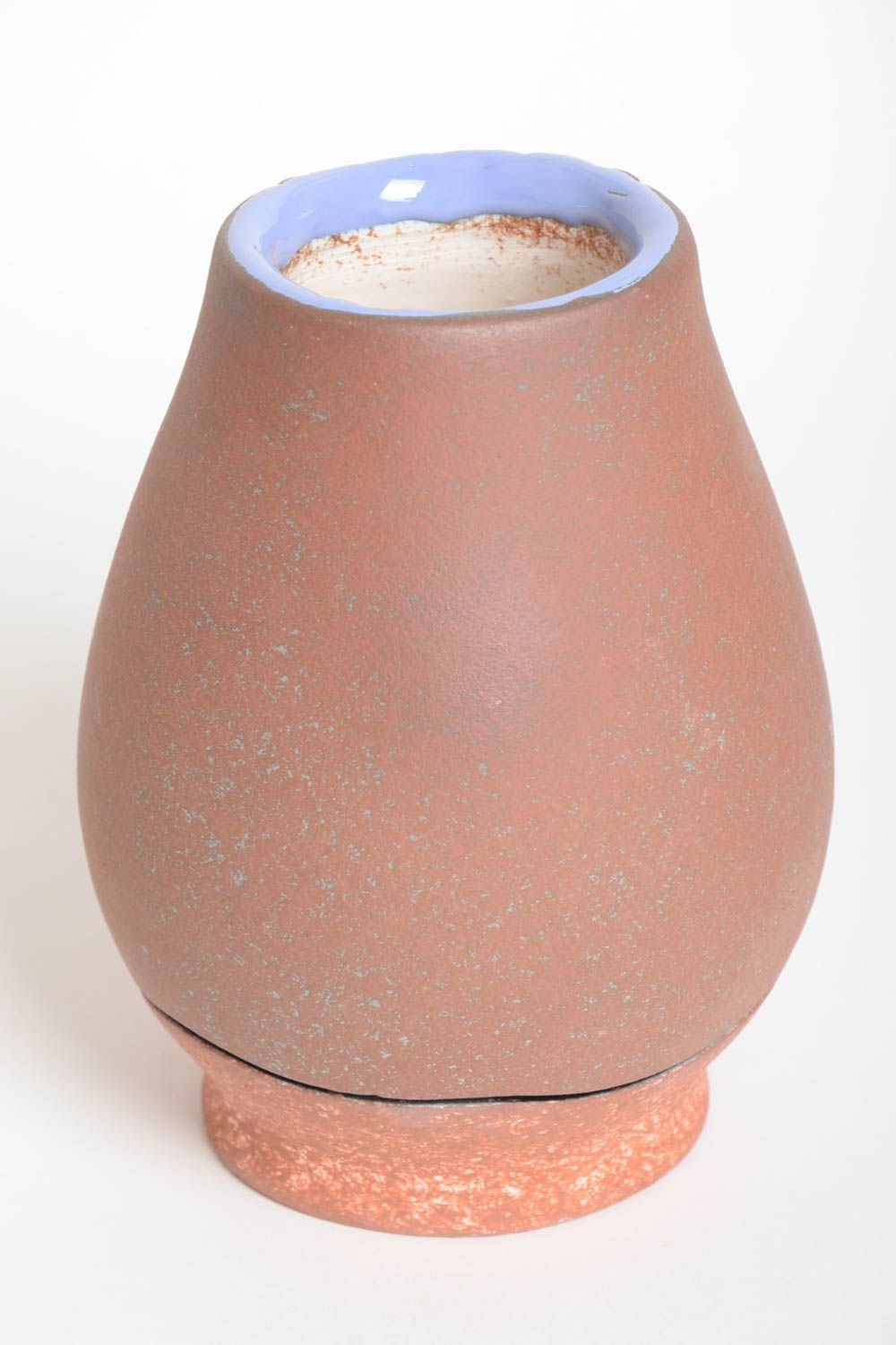 Vase décoratif fait main Vase céramique motif multicolore Déco maison 80 cl photo 5