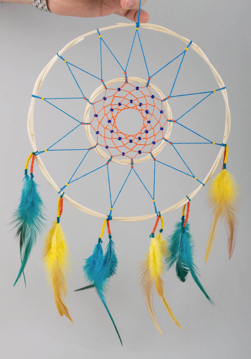 Large handmade dreamcatcher Indian amulet wall decorations gift ideas photo 1