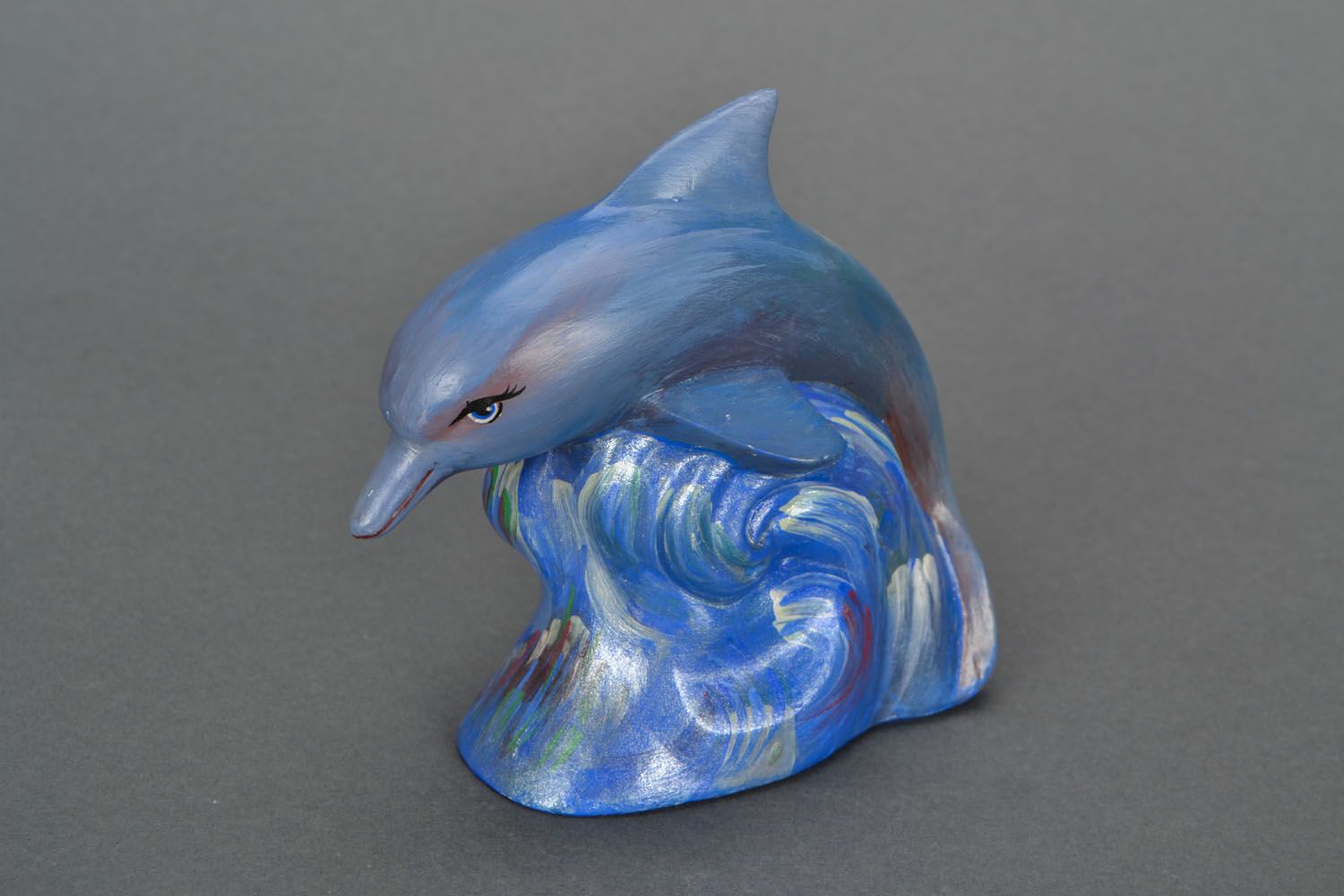 Plaster statuette of dolphin photo 4