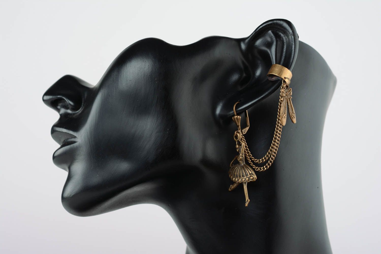 Bronze cuff earrings Ballerina photo 1