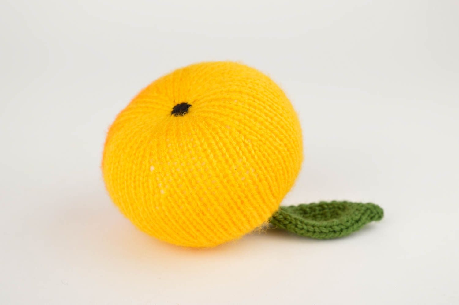 Игрушка-фрукт хэнд мэйд мягкая игрушка вязаный фрукт желтое яблоко красивое фото 5