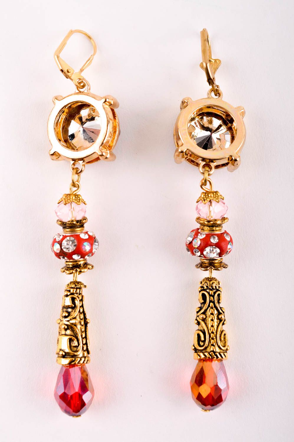 Handmade schöne Ohrringe Modeschmuck Ohrhänger Ohrringe für Damen stilvoll foto 4