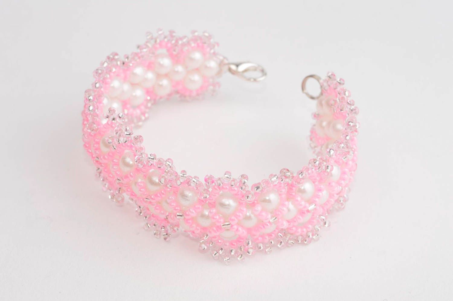 Woven bracelet seed beads bracelet exclusive accessories elegant bijouterie photo 4