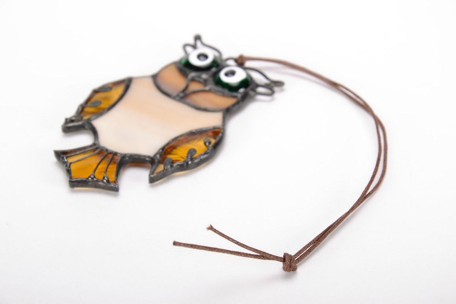 Interior stained glass pendant Owl photo 3