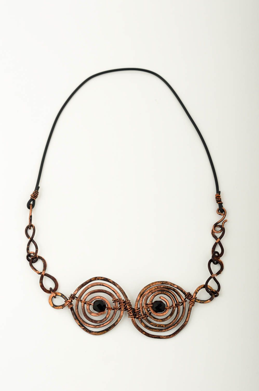 Elegant unusual necklace handmade stylish accessories beautiful jewelry photo 3