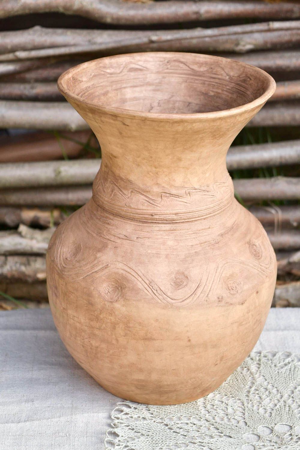 Керамическая ваза для цветов хэнд мэйд красивая ваза на 5 литров декор для дома фото 1