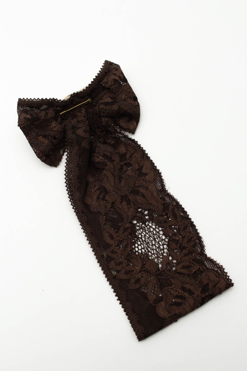 Broche textile faite main Accessoire femme dentelle satin Cadeau pour femme photo 4