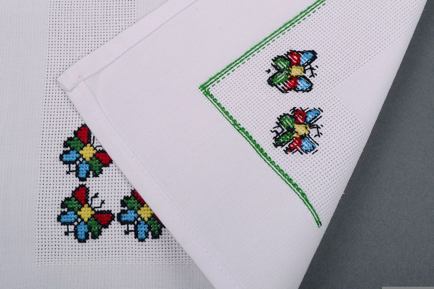 Decorative napkin with embroidery photo 4