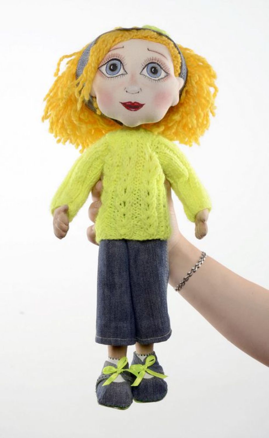 Handmade soft doll photo 4