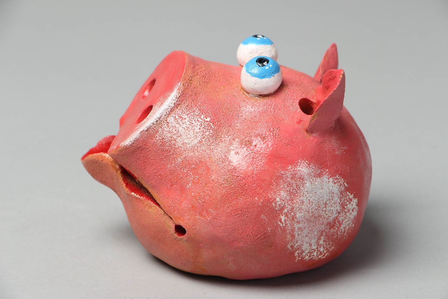 Figurine céramique artisanale Tête de cochon  photo 2